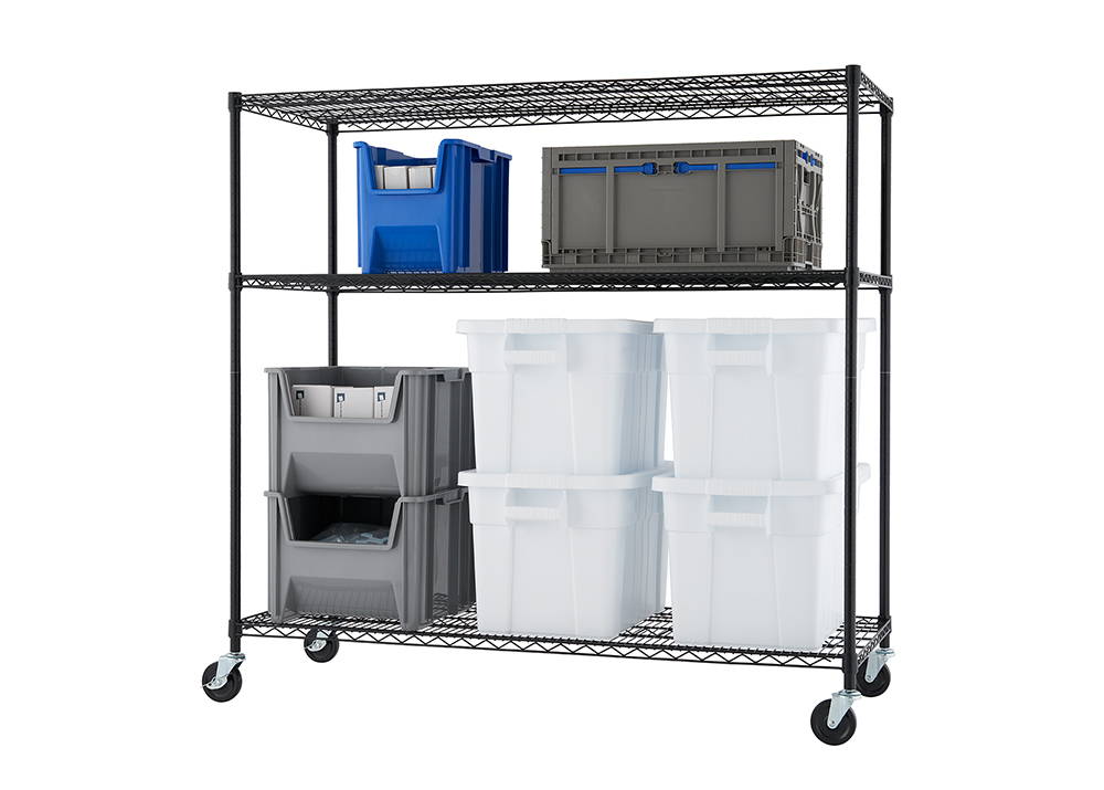 3 tier trinity shelving rack with props