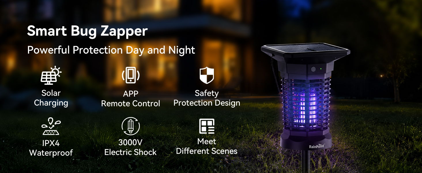 Smart Bug Zapper with features for effective nighttime insect protection.