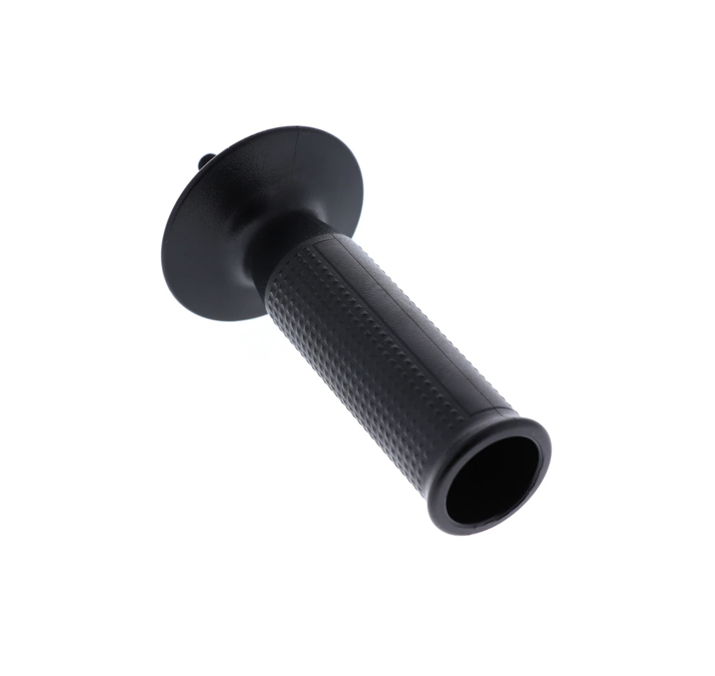 Black rubber handle grip with textured surface and circular base.