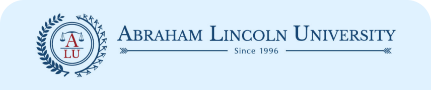 Logo of Abraham Lincoln University, established in 1996.