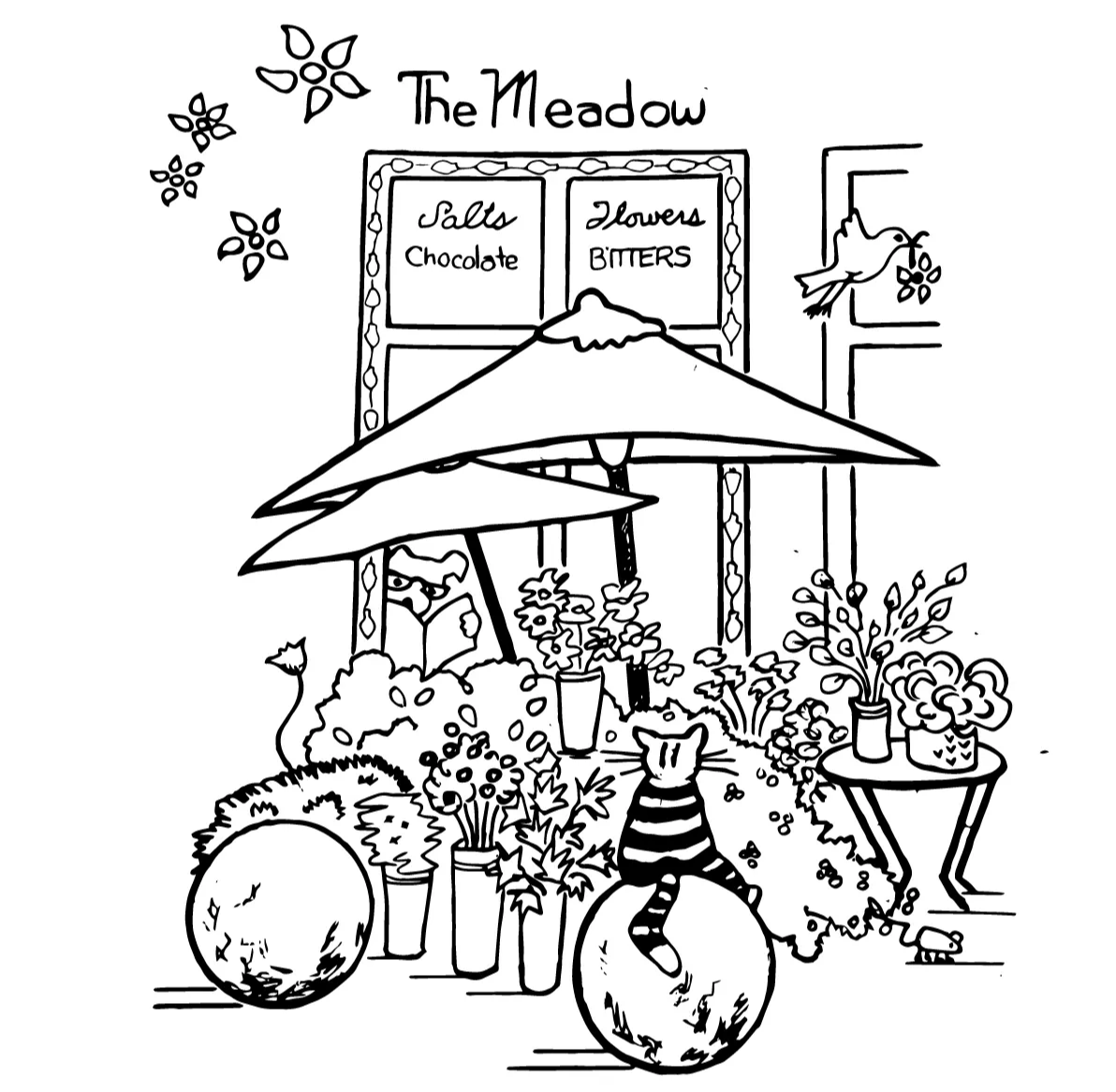 sketch of the meadow on hawthorne boulevard in portland, oregon