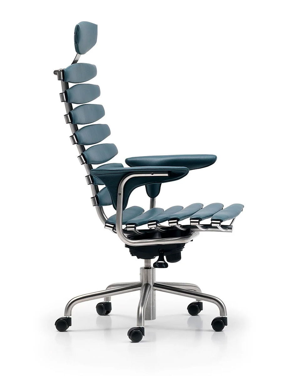 Stylish DS-2100 Skeleton Office Chair by deSede with adjustable back and armrests.
