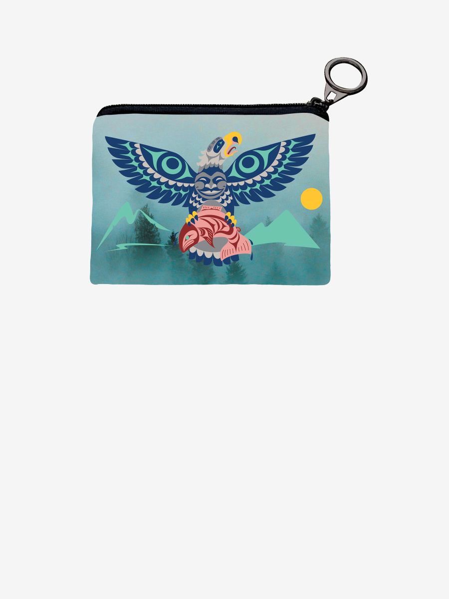 Eagle Salmon Coin Purse by Doug LaFortune, Coast Salish