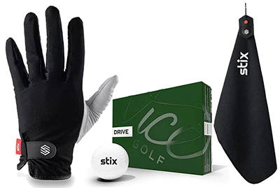 Shop Stix golf gear on PlayBetter—golf glove, golf balls, magnetic golf towel