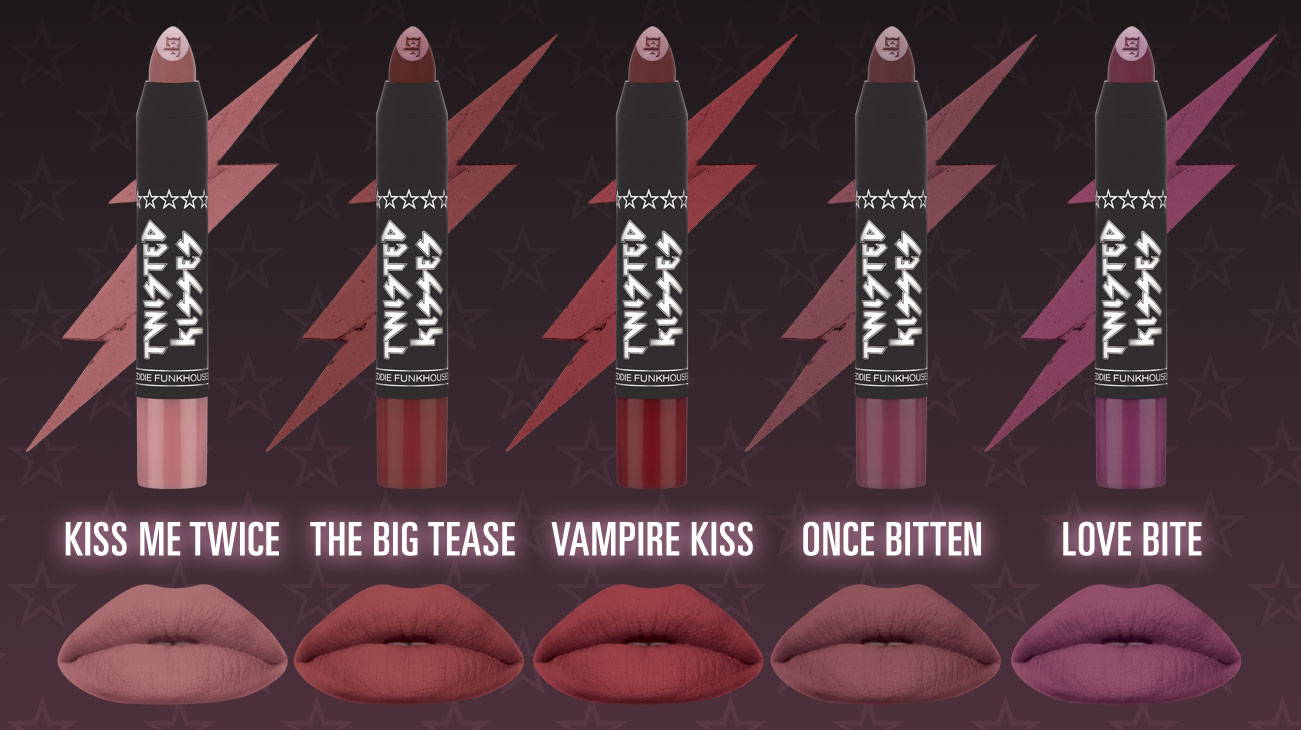 5 Twisted Matte Shades of Twisted Kisses Matte Lip Pencil
