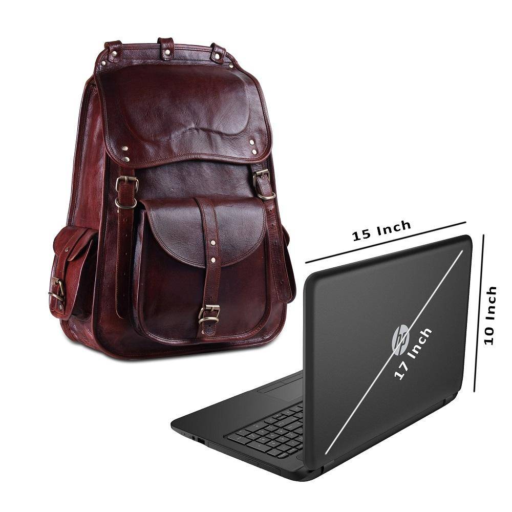 The Western | Leather Backpack for 17 Inch Laptops for Men & Women