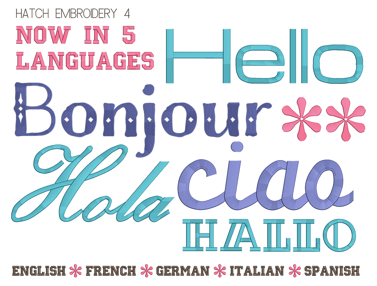 Languages Hatch Embroidery 4