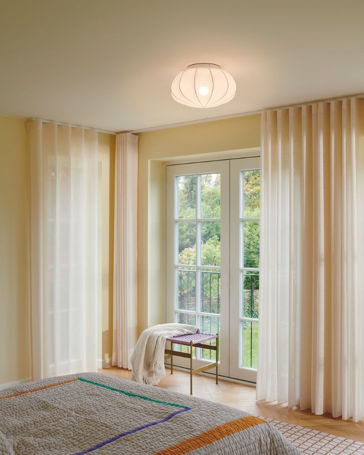 Fabric & Metal Ceiling Light | Small