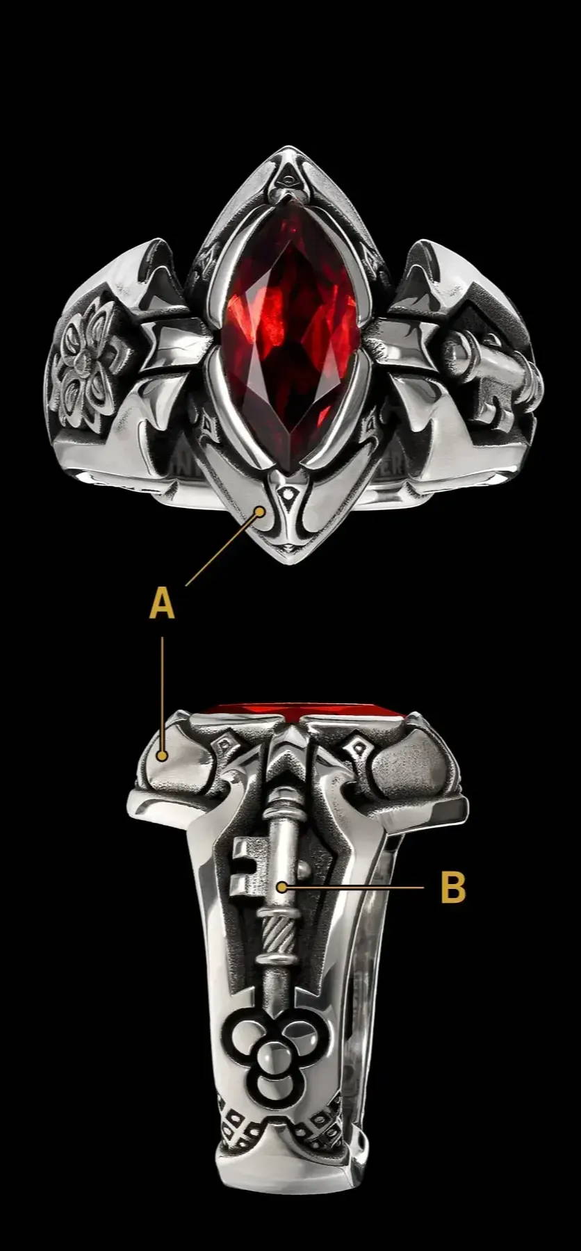 Queen's Ring - Front & Side Photo
