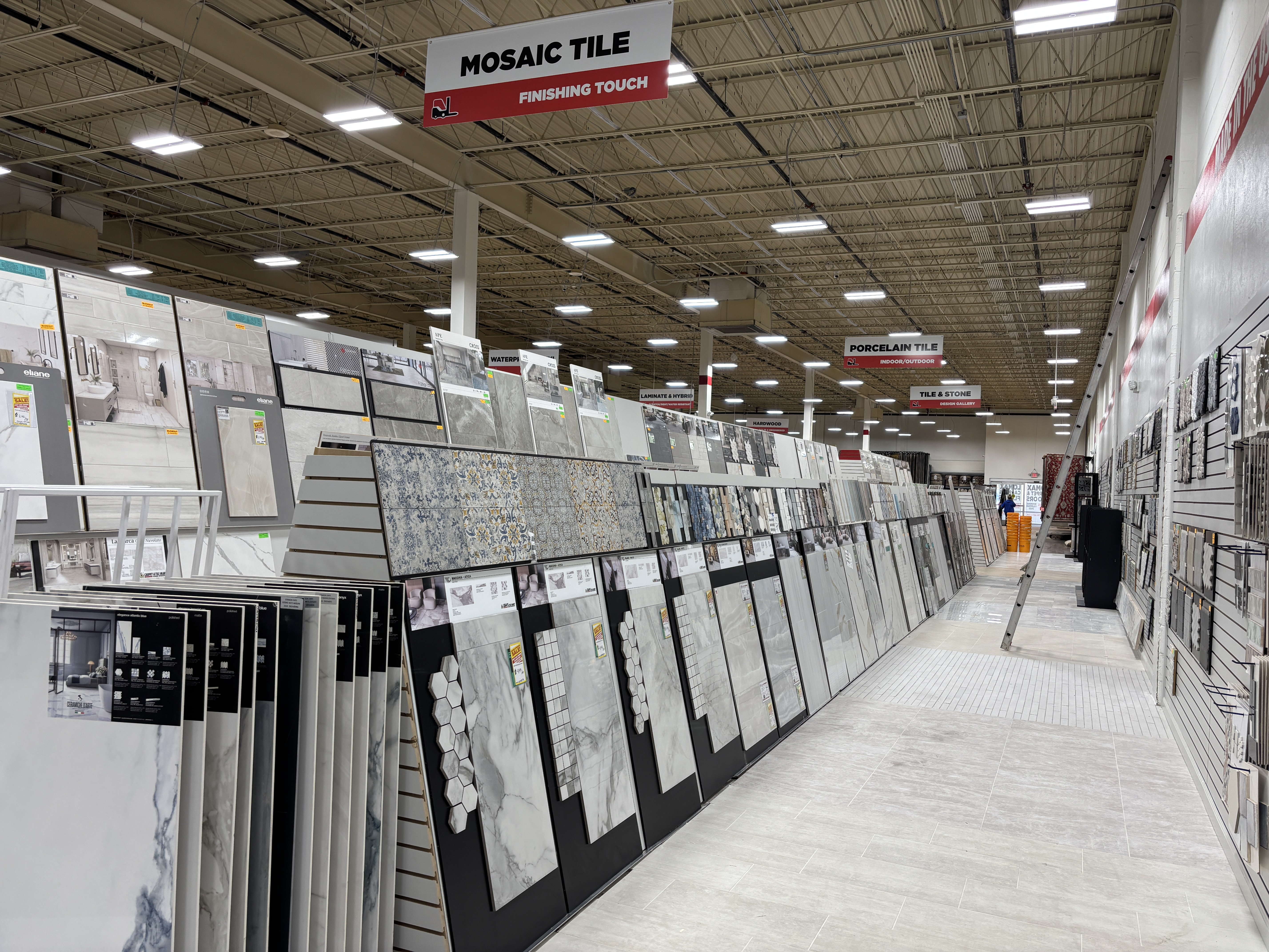 Mosaic tile selection at Lomax Carpet & Floors in Whitehall, PA