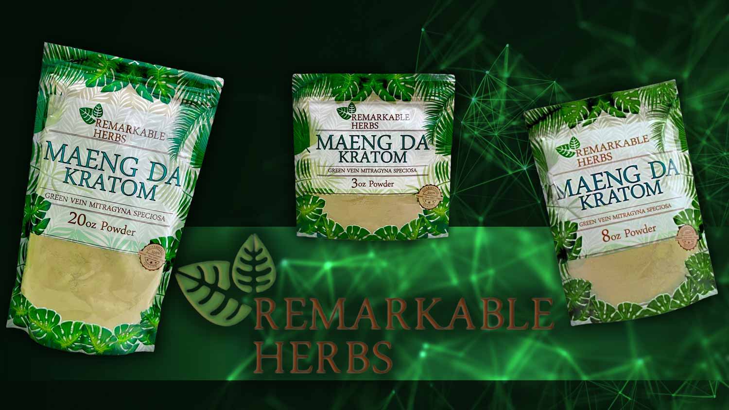 Remarkable Herbs Kratom Powder Green Maeng Da