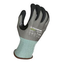A flexible work glove with a textured grip and breathable fabric.