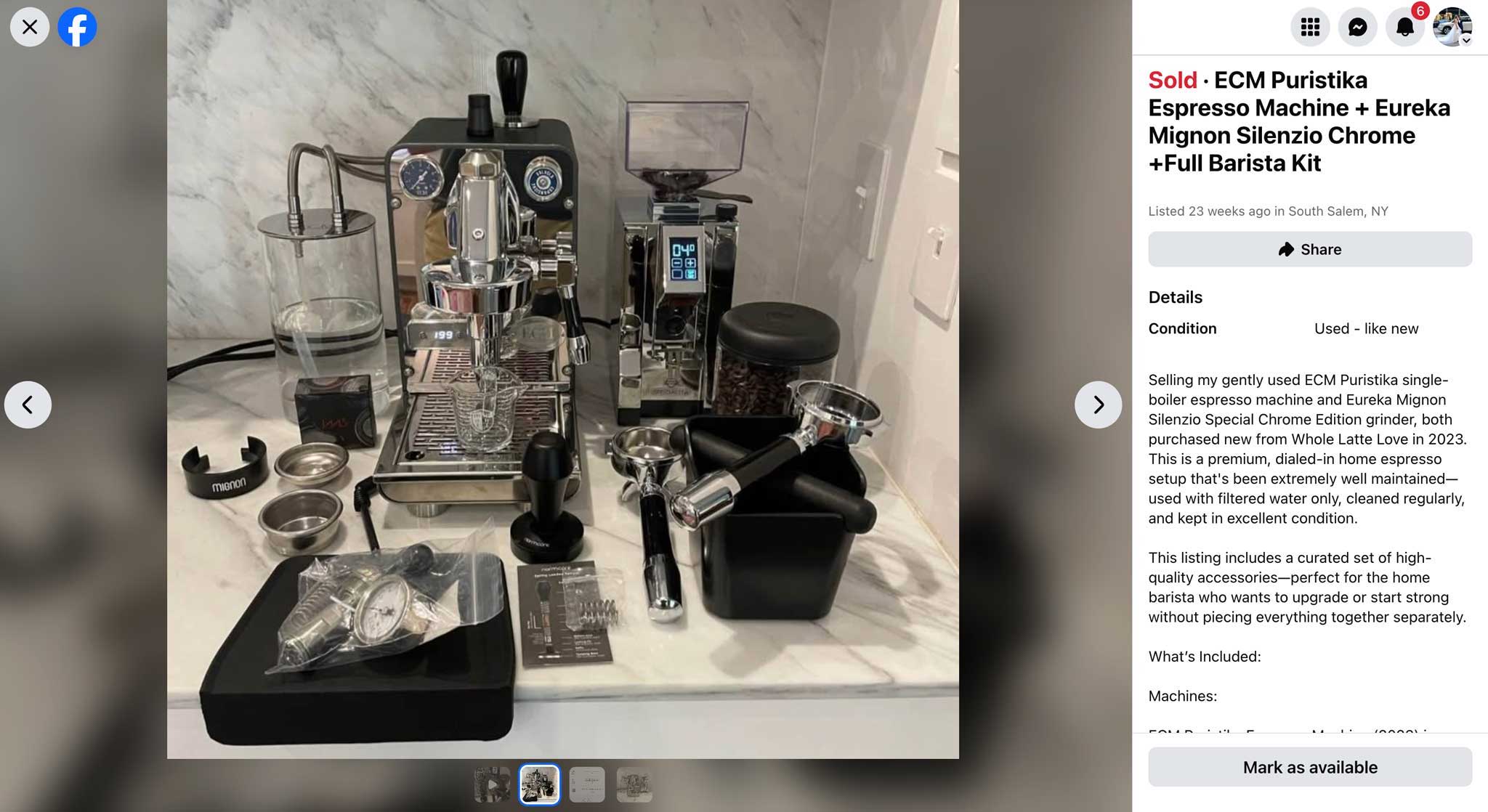 The Espresso Detour FB Marketplace