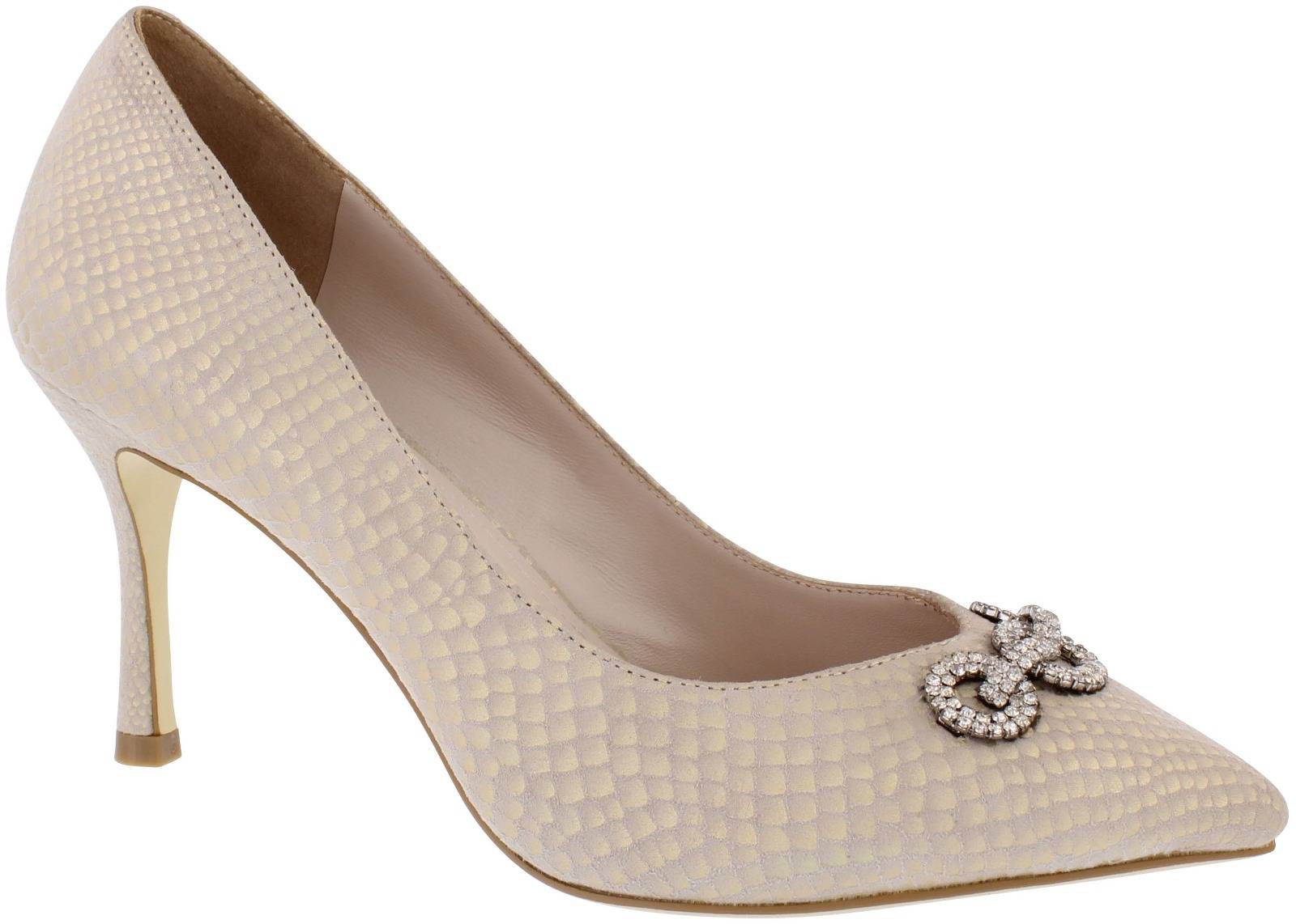 apollini Diana Champagne Court Shoe