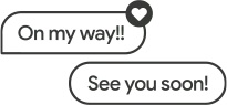 Text messages saying 