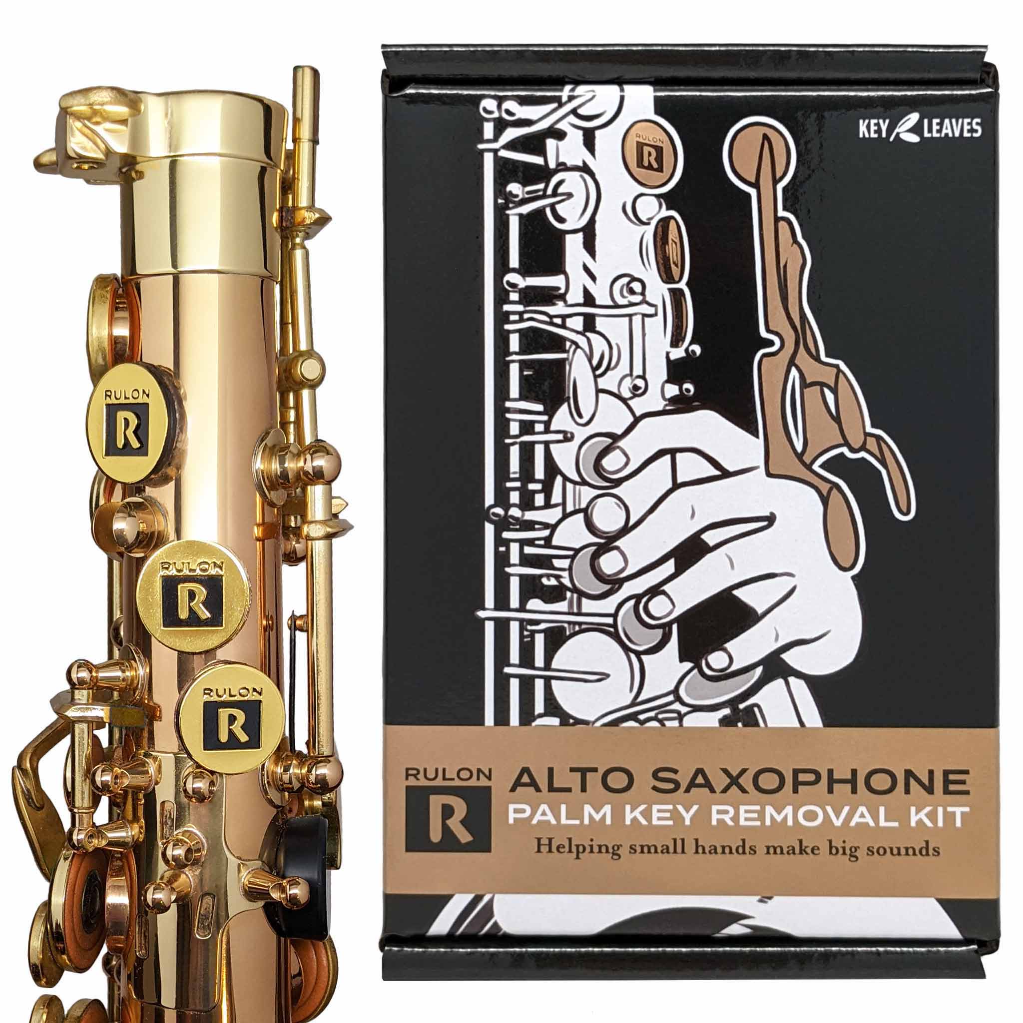 Help small hands play saxophone with the RULON alto sax palm key removal kit. 