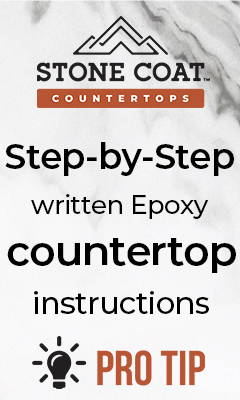Stone Coat Countertop Epoxy step-by-step how to instructions for epoxy countertops