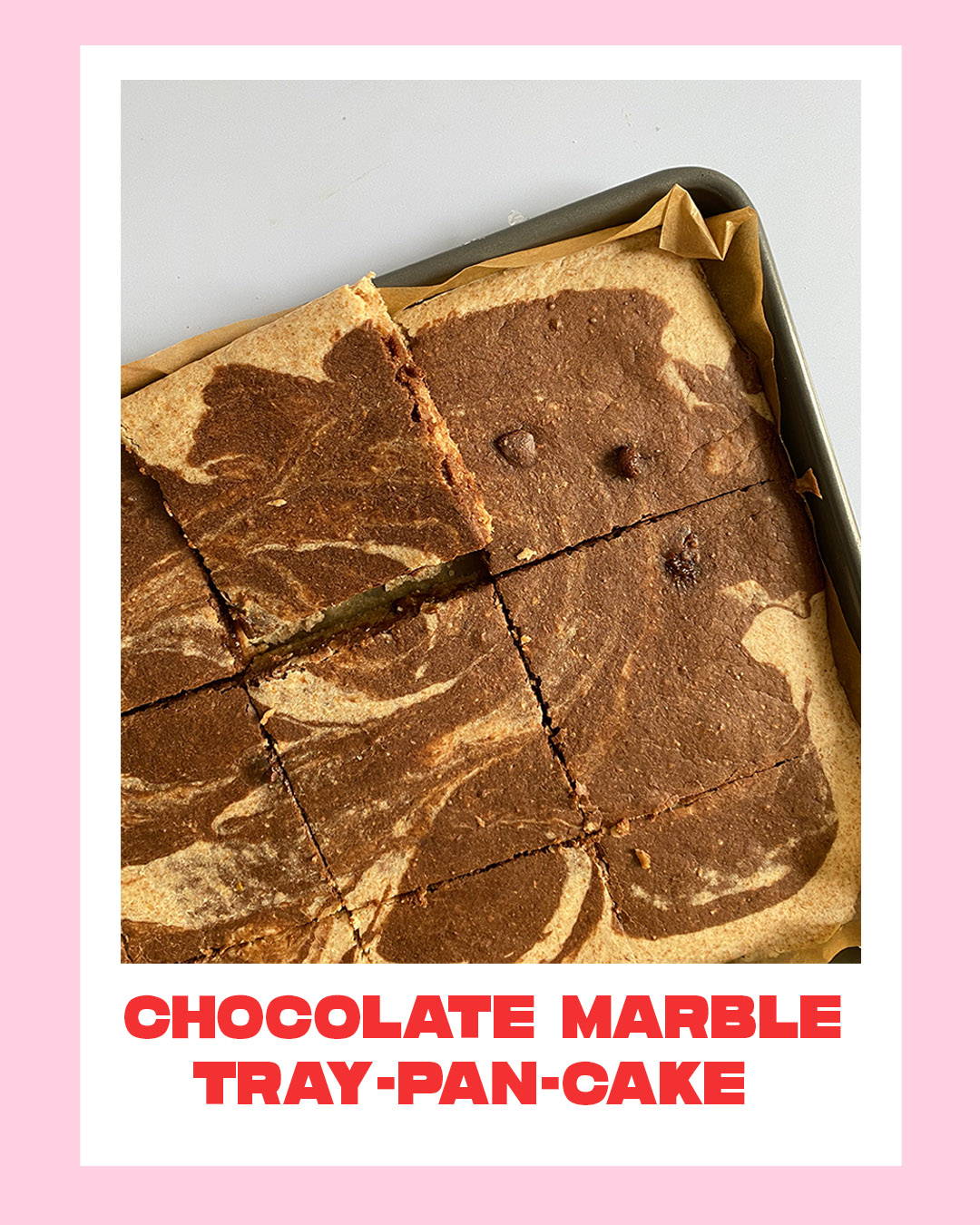 Chocolate marble tray pancake recipe