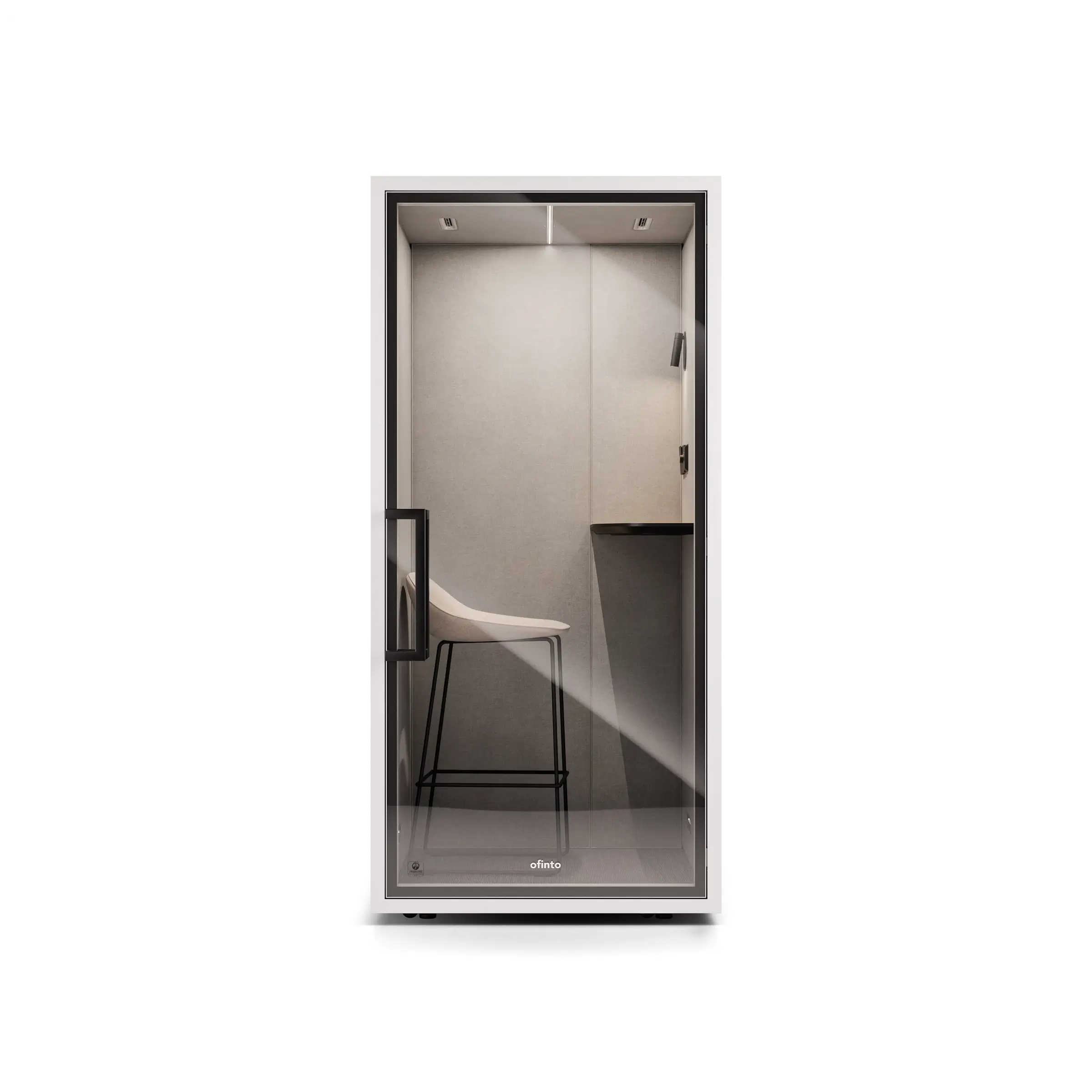 Focus Call Acoustic Pod with Furniture in a Studio Setup | ofinto