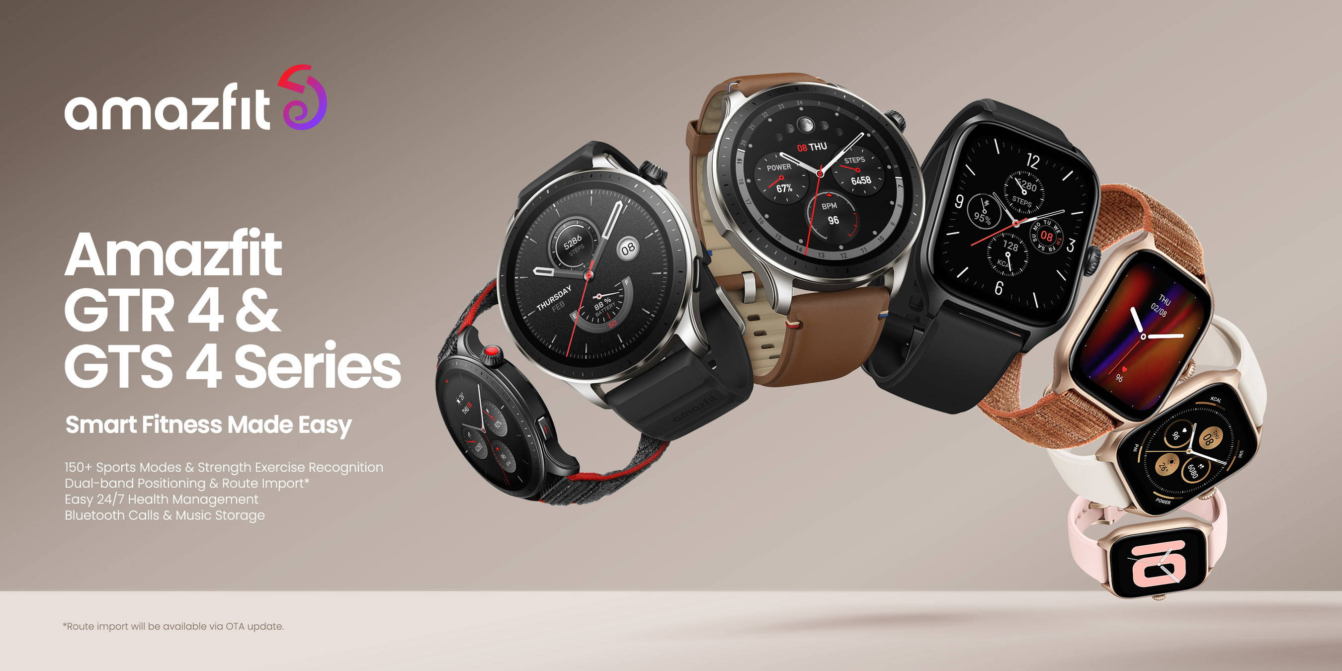 Amazfit GTR 4 and GTS 4 Smart Watch