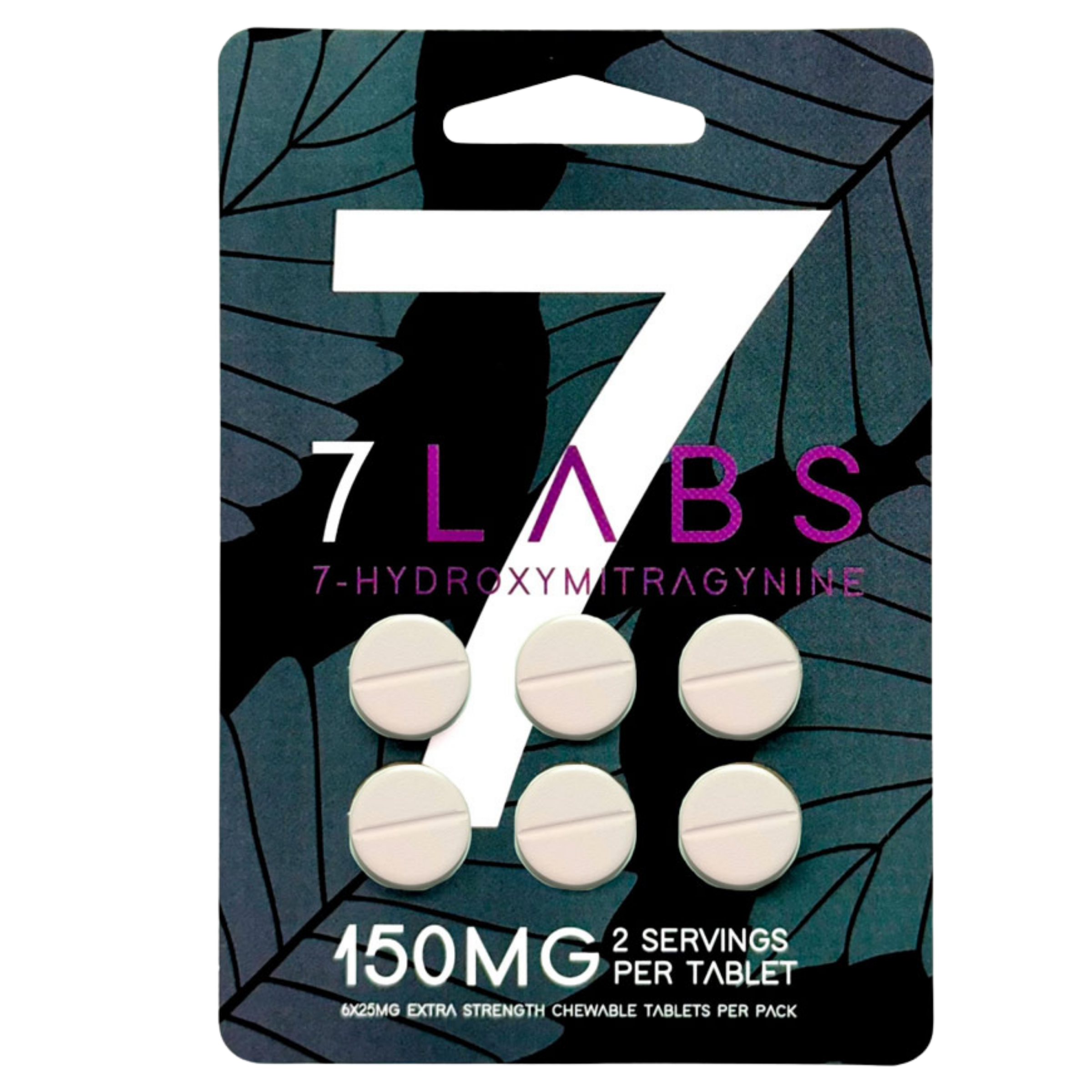 7 Labs 7-Hydroxy Mitragynine supplement packaging with tablets.