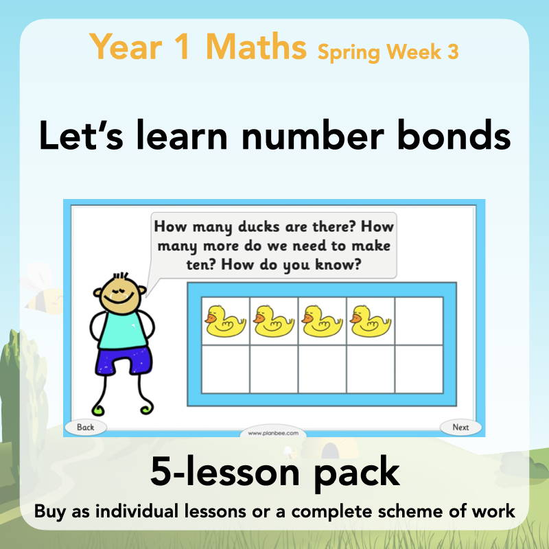 Let's learn number bonds Year 1 Maths