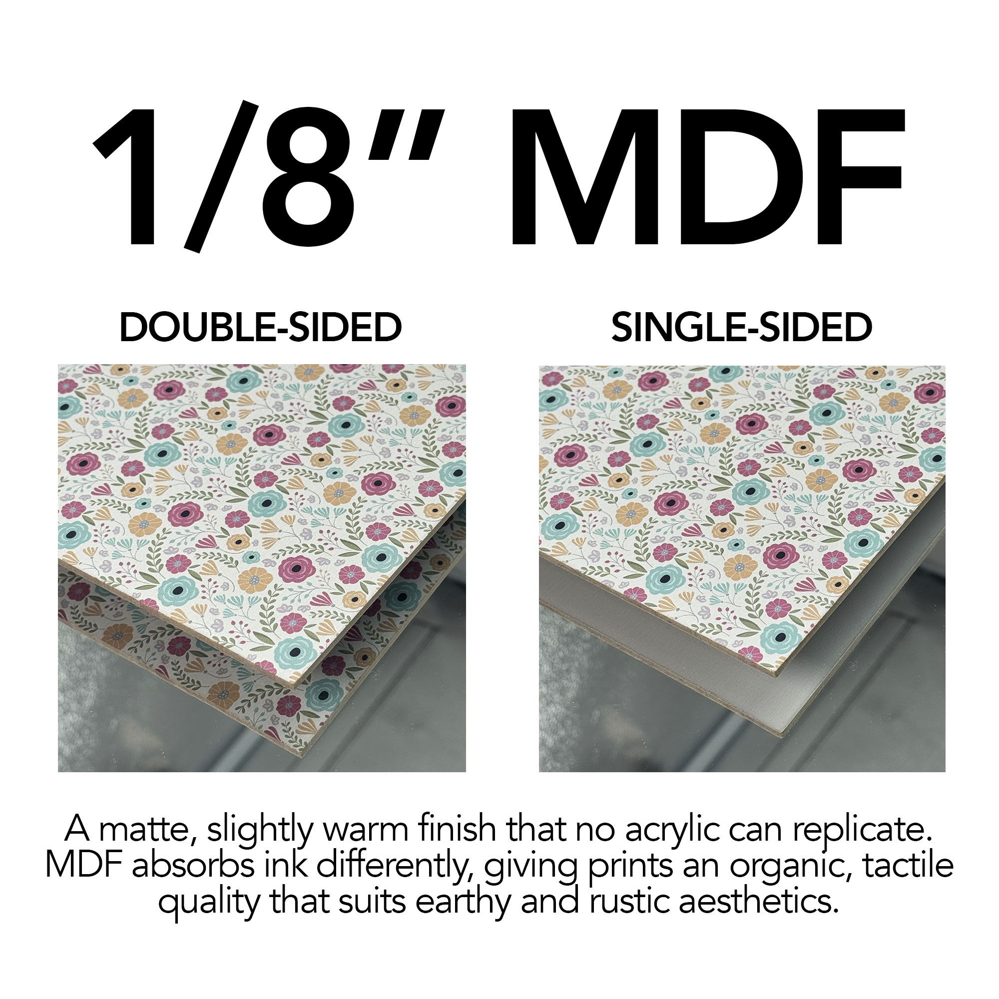 1/8 inch MDF printed substrate single and double sided — COLORboard Expressions