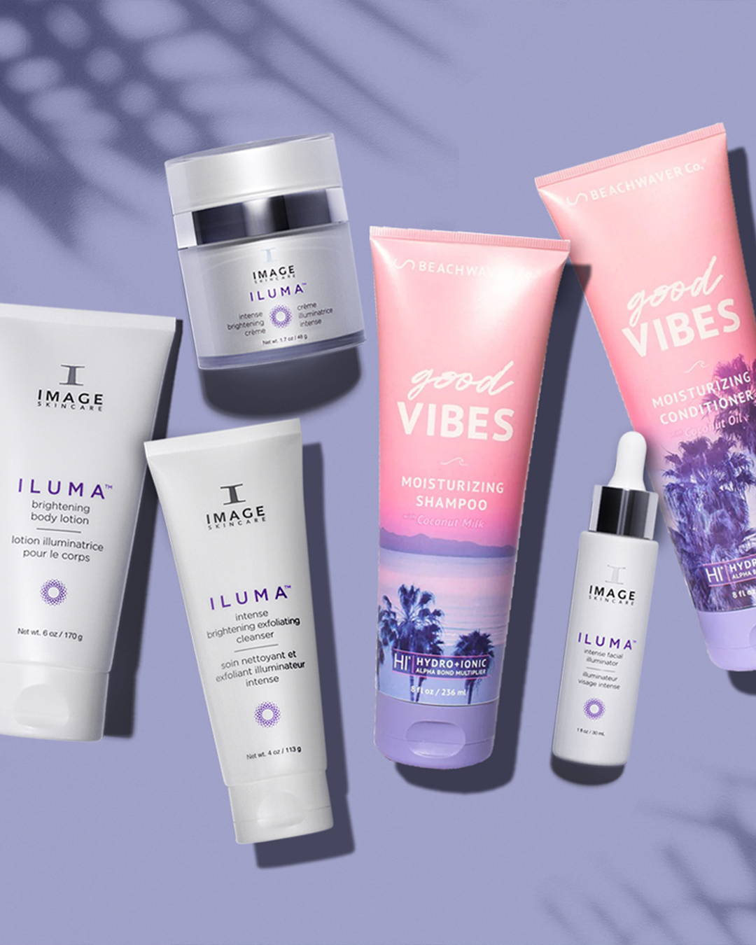 Image of good vibes collection with image skincare