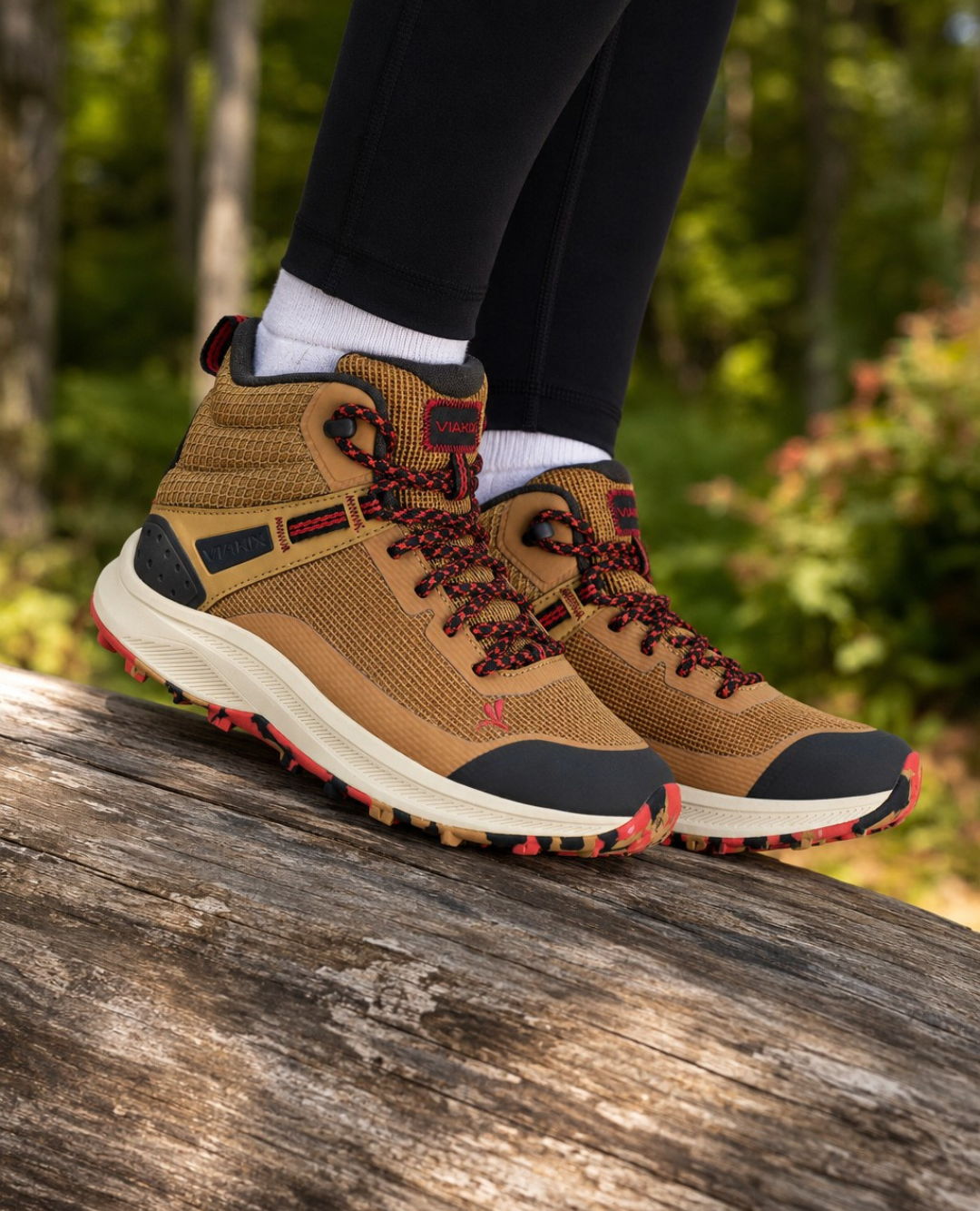 woman wearing monterra hiking boots