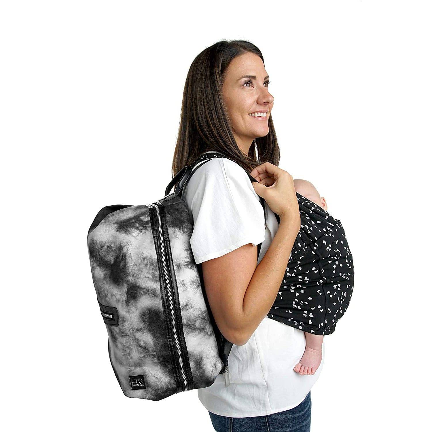 Baby K'tan Sojourn Backpack Diaper Bag in Black Mesh
