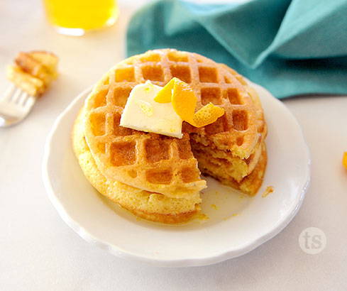 orange dreamsicle mini waffles