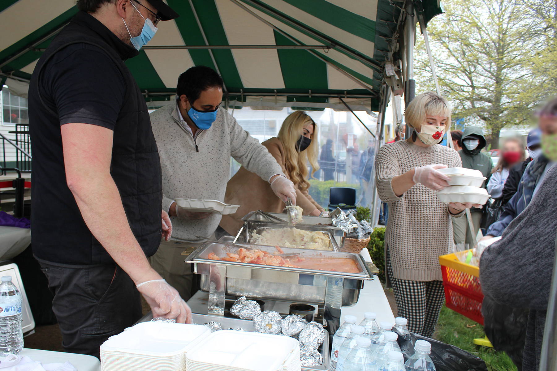 Mark and Ida Aramli serve hot meals to local food pantry clients