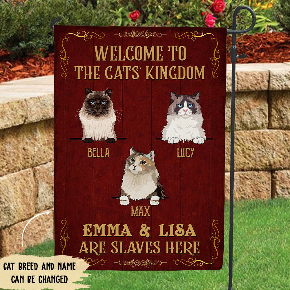 personalized cat garden flag