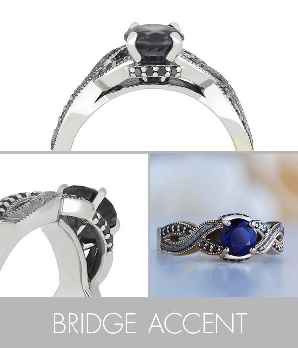 Unique Blue Sapphire Engagement Ring