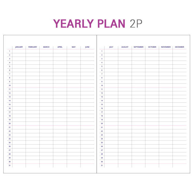 Yearly plan - Wanna This Omnibus dateless weekly diary planner