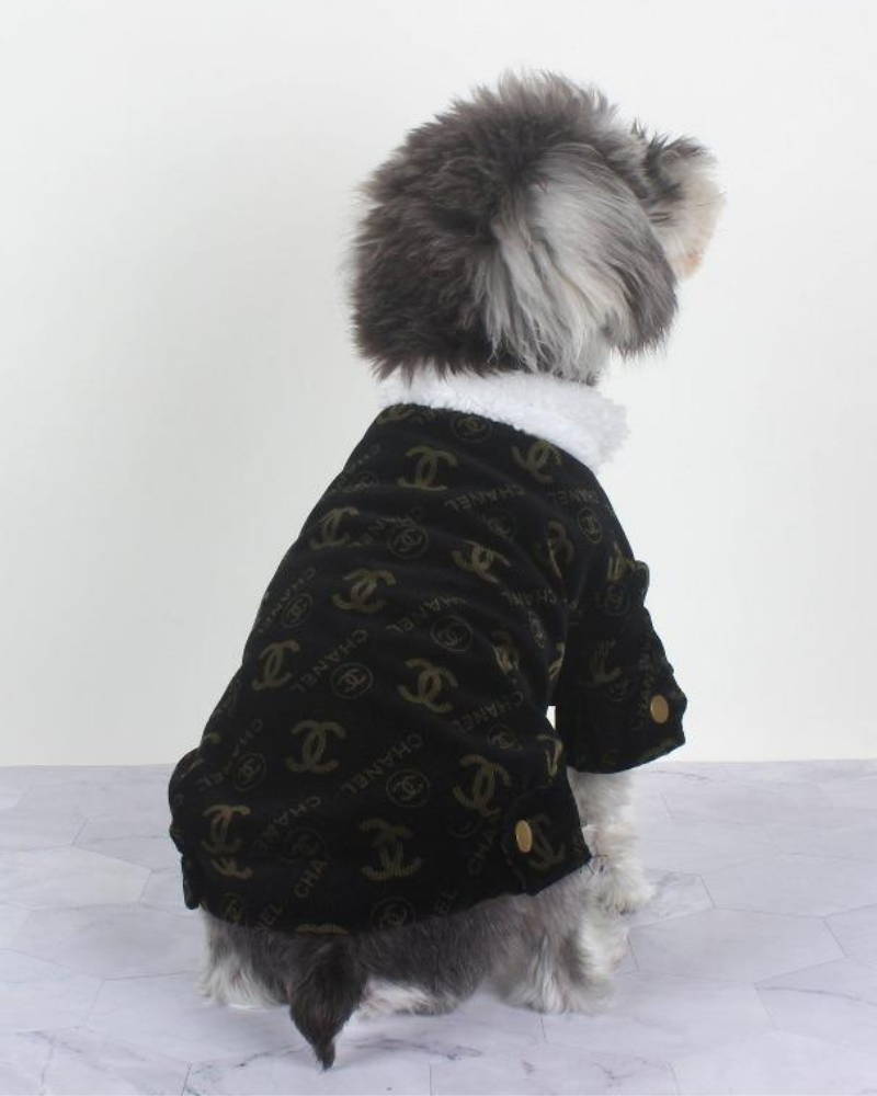 chanel dog coat