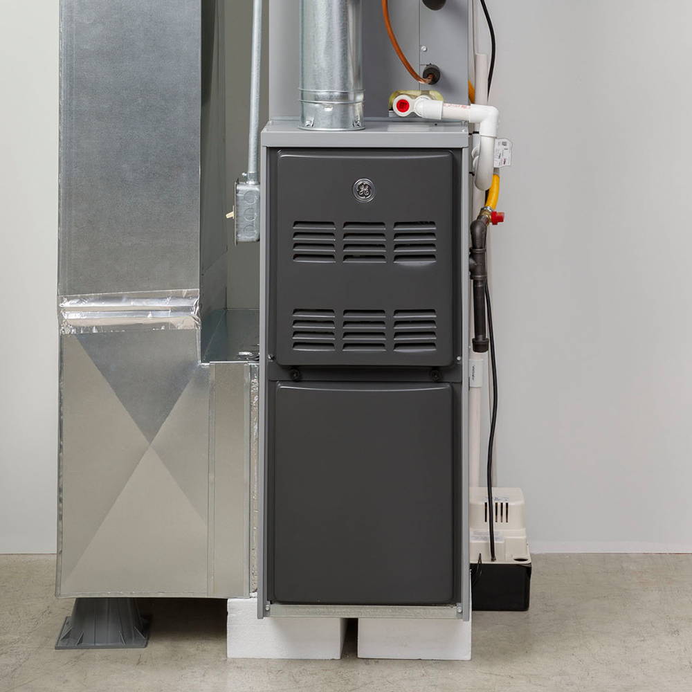 Image of GE Residential HVAC Gas Furnace installed in a home