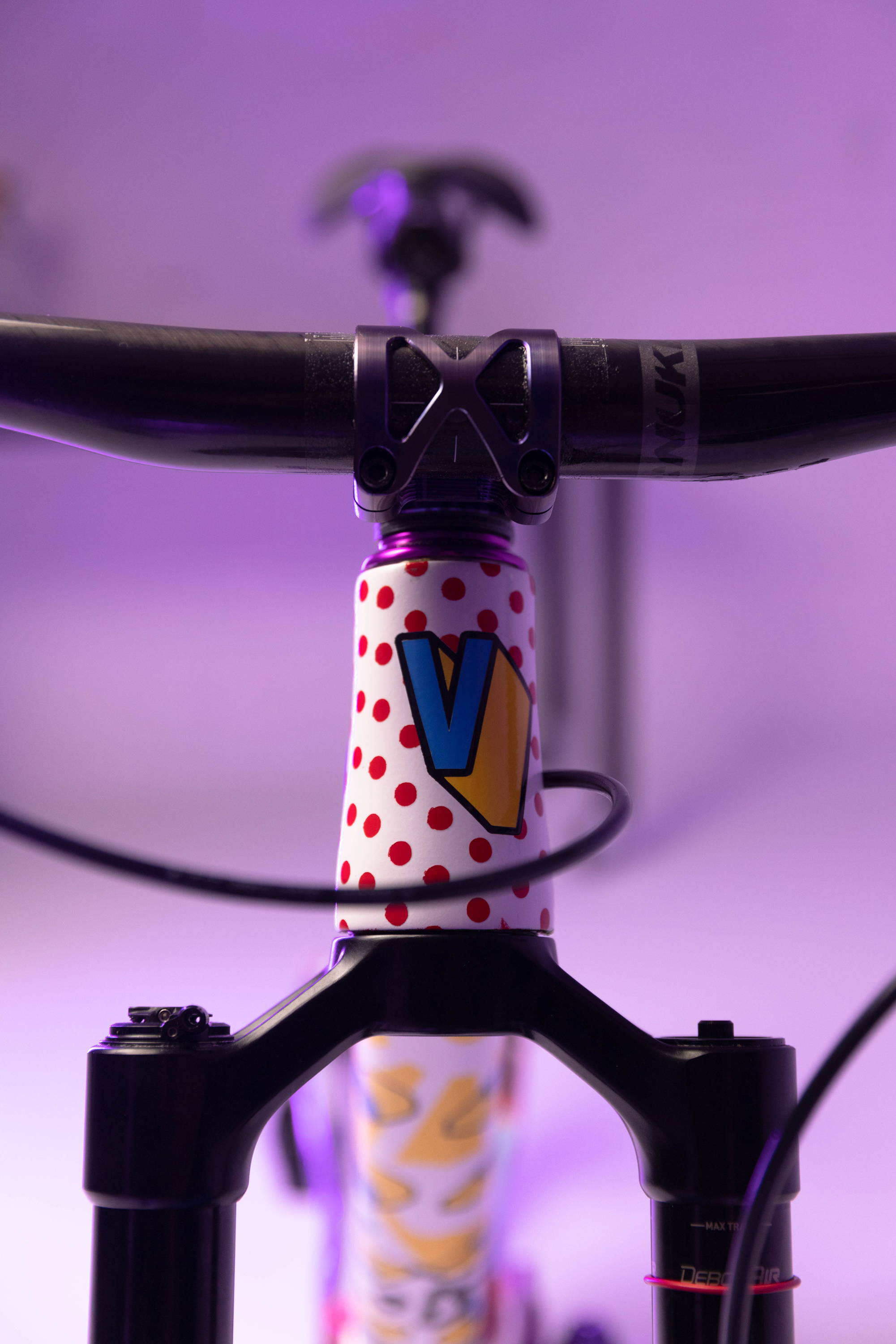 Hap Seliga's custom Pop Art-inspired Vitus Rapide mountain bike.