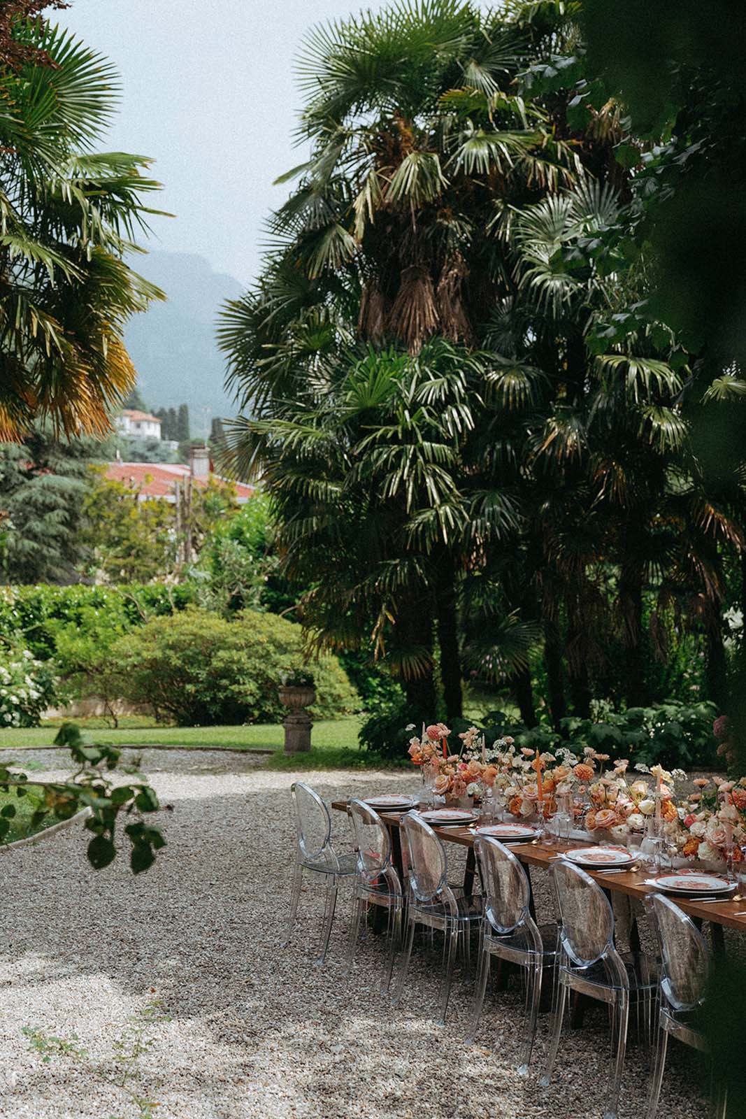 Wedding Venue in Italy Adorned with Colorful Blooms