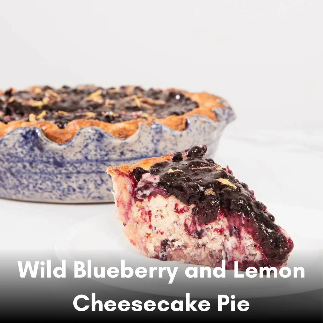 Wild Blueberry & Lemon Cheesecake PIe