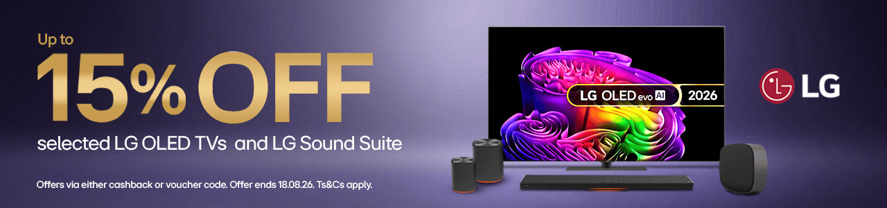 Up to 15% off selected LG OLED TVs and LG Sound Suite