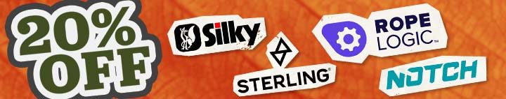 20% OFF on Silky, Sterling, Rope Logic, and Notch products.