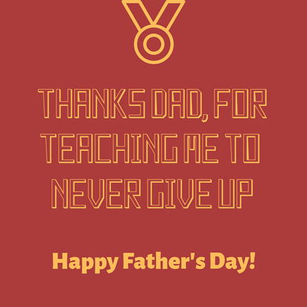 Thanks for teaching me never to give up