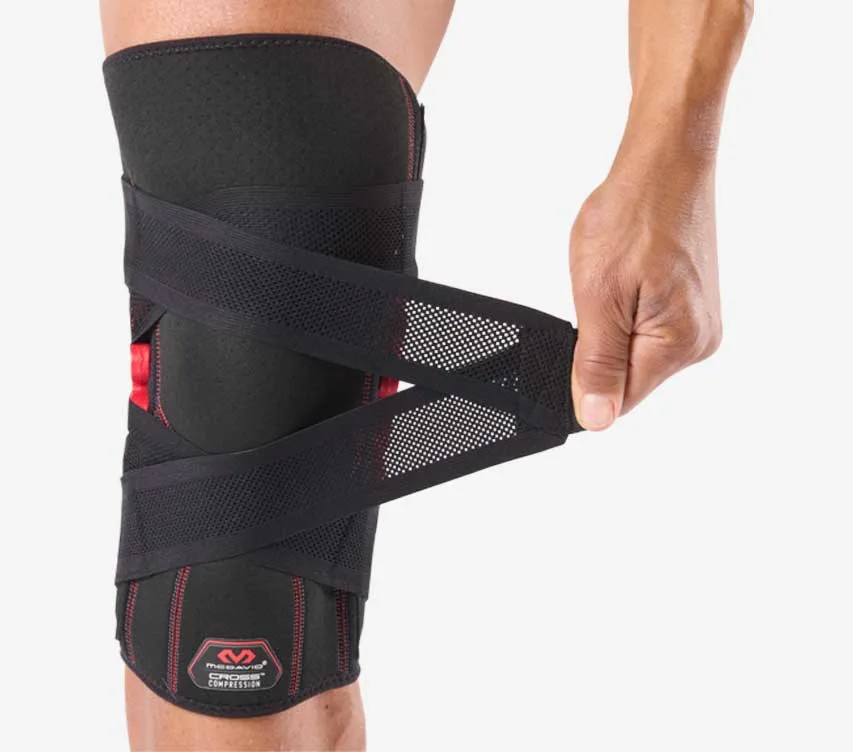NRG Cross Compression Knee Sleeve with Spring Hinge