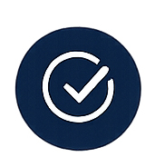 Checkmark review icon representing customer artwork approval and revision requests before finalizing the design.