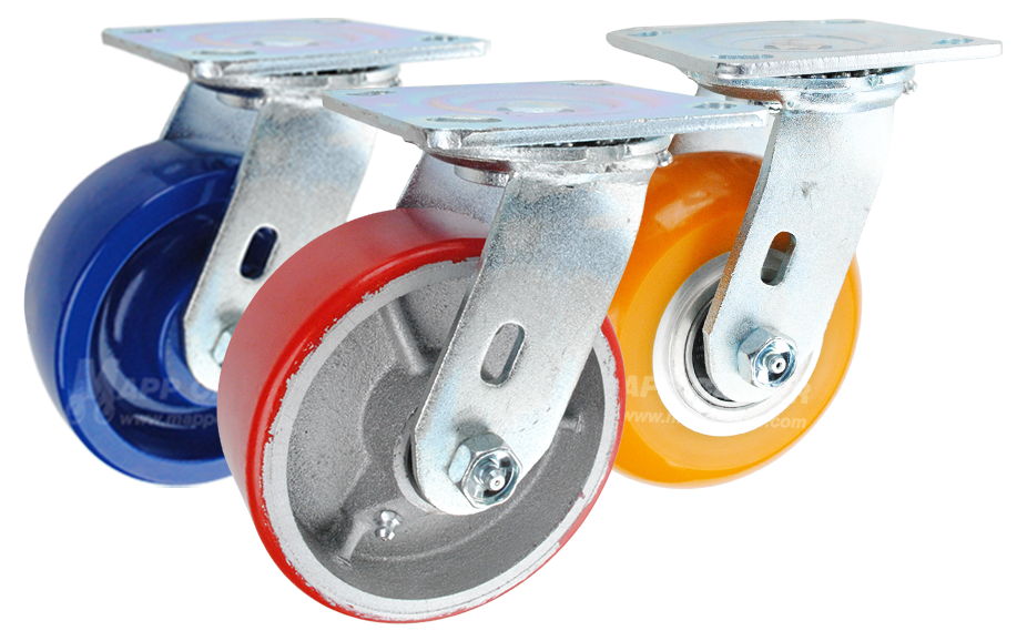 High Capacity, floor protective casters that roll smoothly, Food safe, NSF Compliant, RoHS Compliant