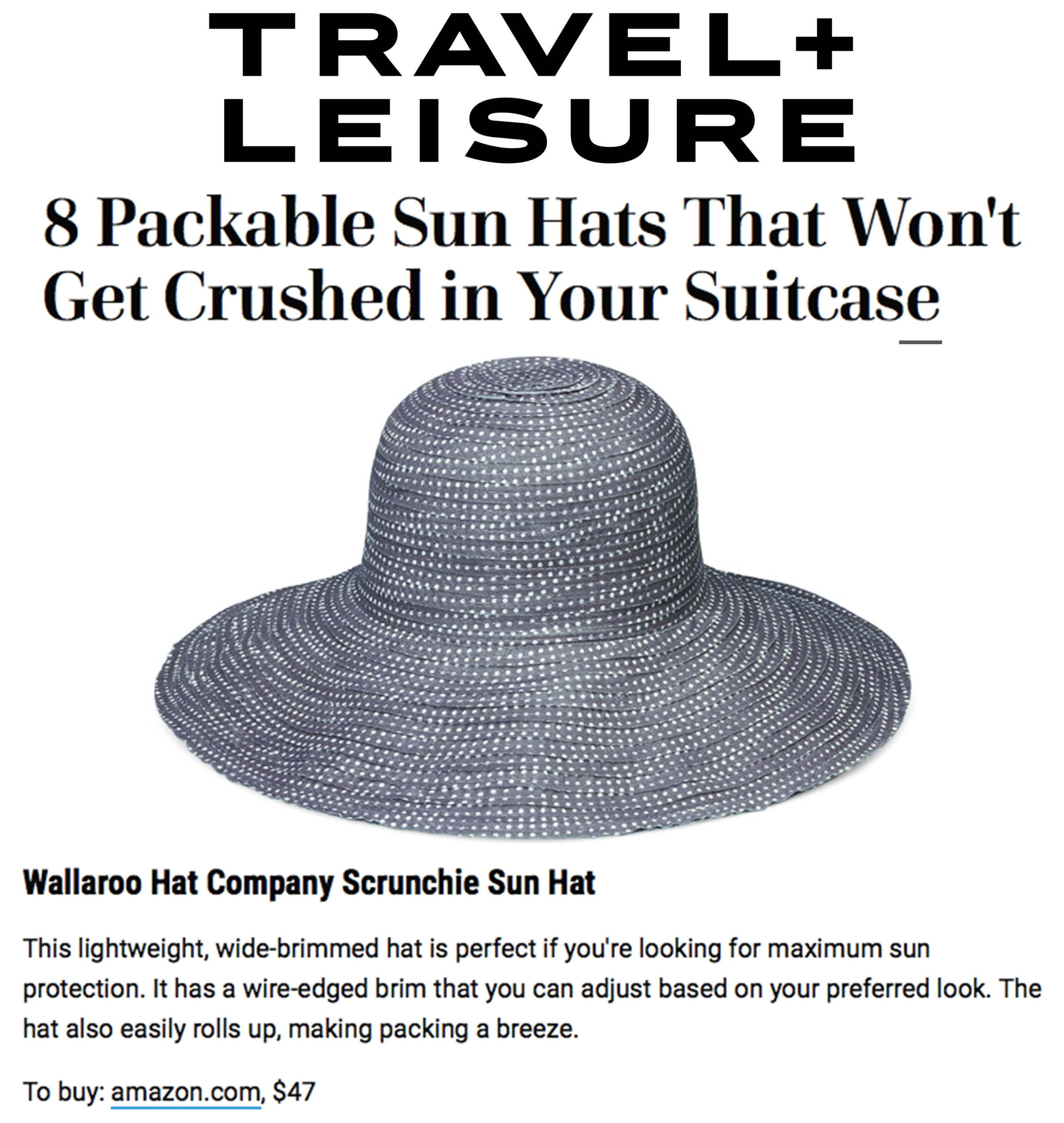 Travel & Leisure's List of Foldable Sun Hats for Ladies
