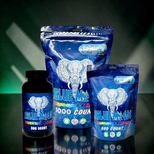Three packages of dietary supplements featuring an elephant logo on a dark background.