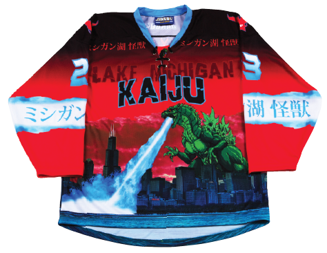 Jango Sportswear Sublimated Hockey Jersey Godzilla-Themed