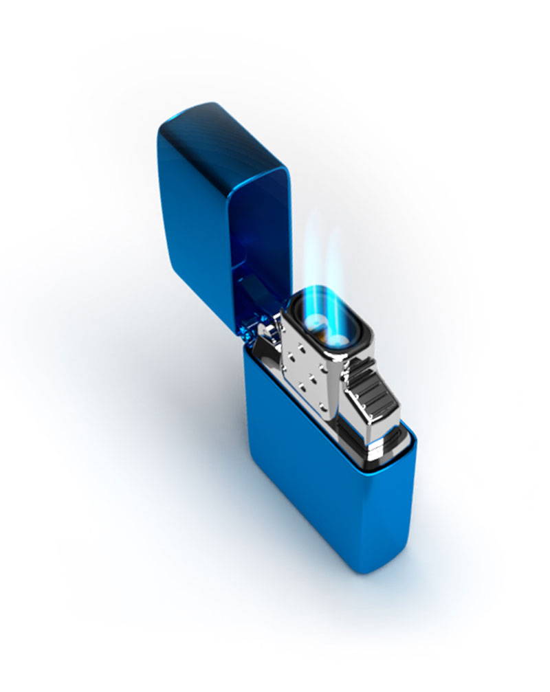 Double Torch Insert in Blue Lighter Case.